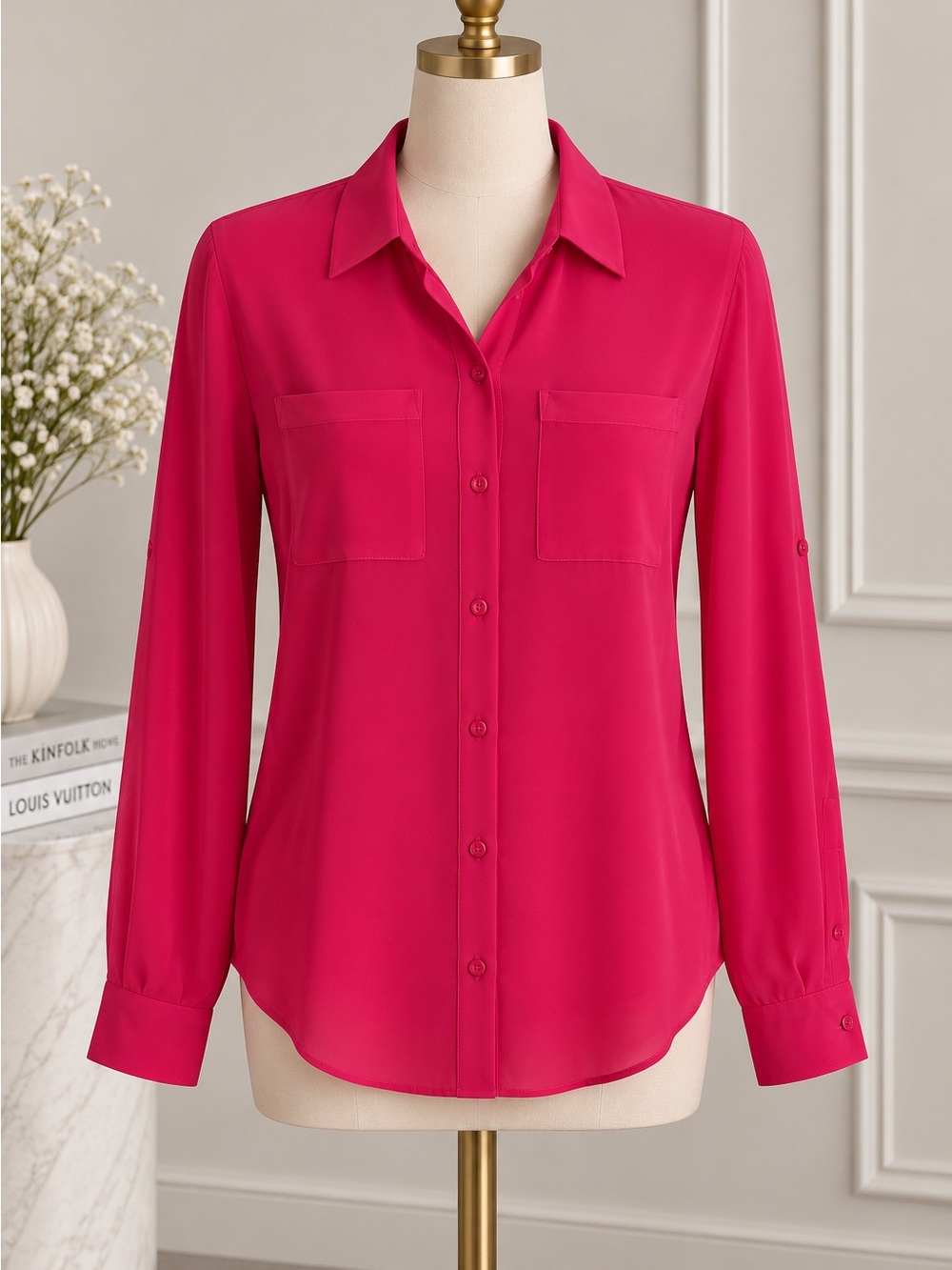 Apt. 9 Fuchsia Button-Front Shirt